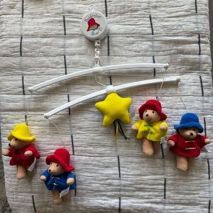Vintage paddington bear musical Mobile crib baby nursery decor gift